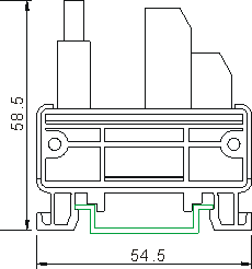 AB PLC 端子台側視圖