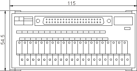 AB PLC 端子台尺寸圖